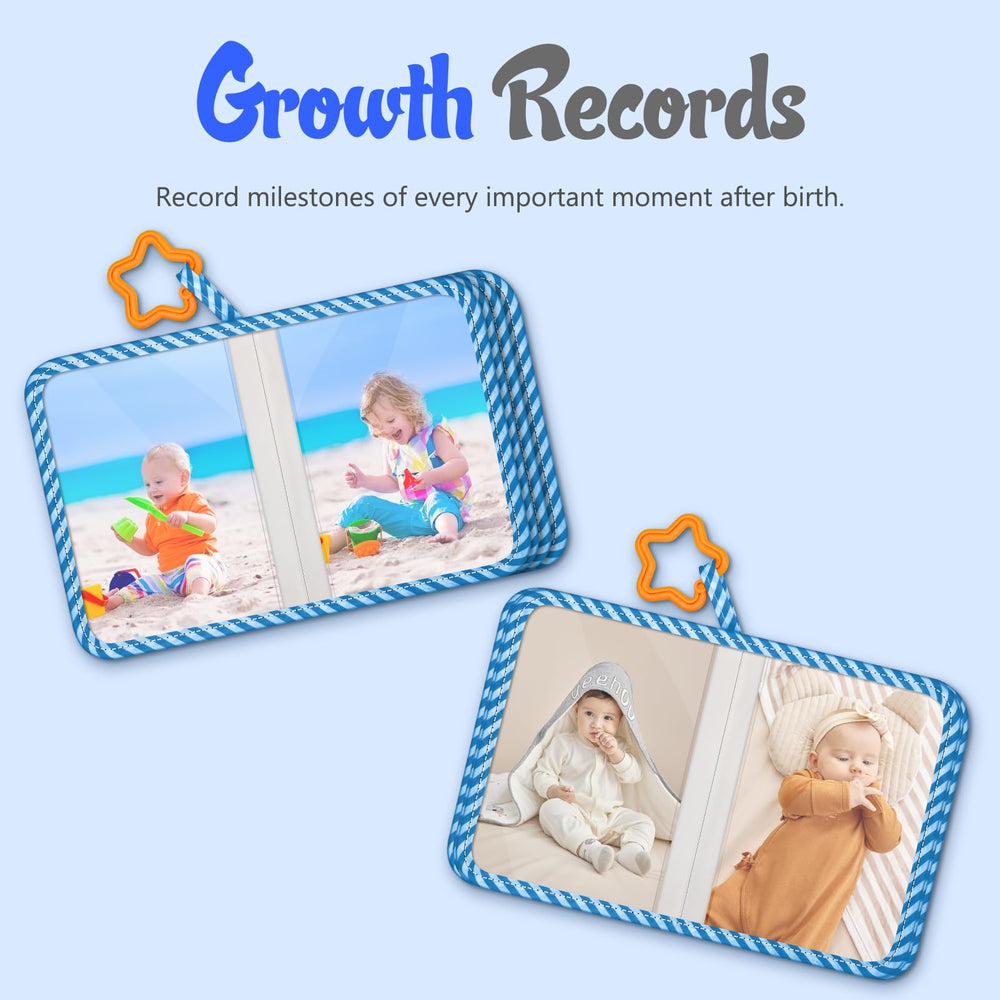 Sticker sheet included to customize treasured first memories.