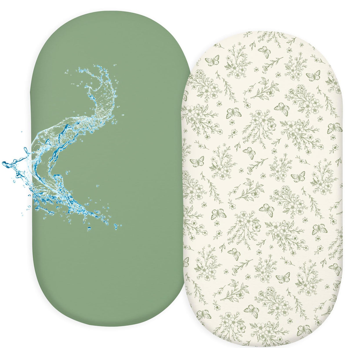 FIOBEE waterproof layer on baby bassinet sheet keeps crib dry and cozy.