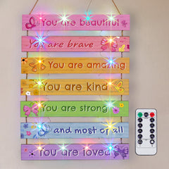FIOBEE butterfly LED wall art panel 1 offers motivational decor for teen bedrooms