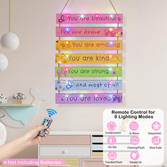 FIOBEE butterfly LED wall art panel 2 brightens study nook with eight light modes