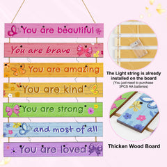 FIOBEE butterfly LED wall art panel 3 colorful display adds warmth to kid spaces