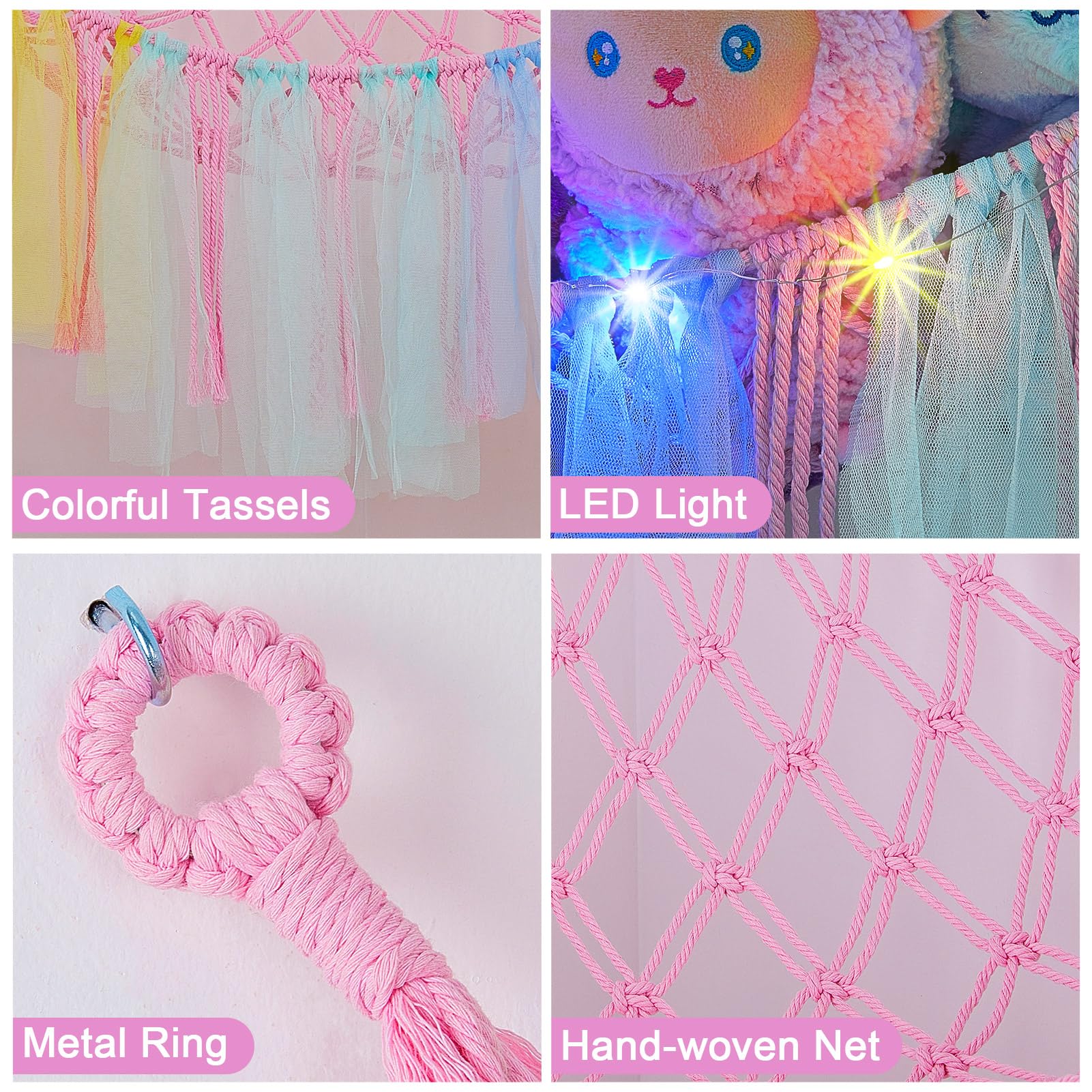 FIOBEE easy-install hanging hooks simplify mounting in any playroom or bedroom corner.