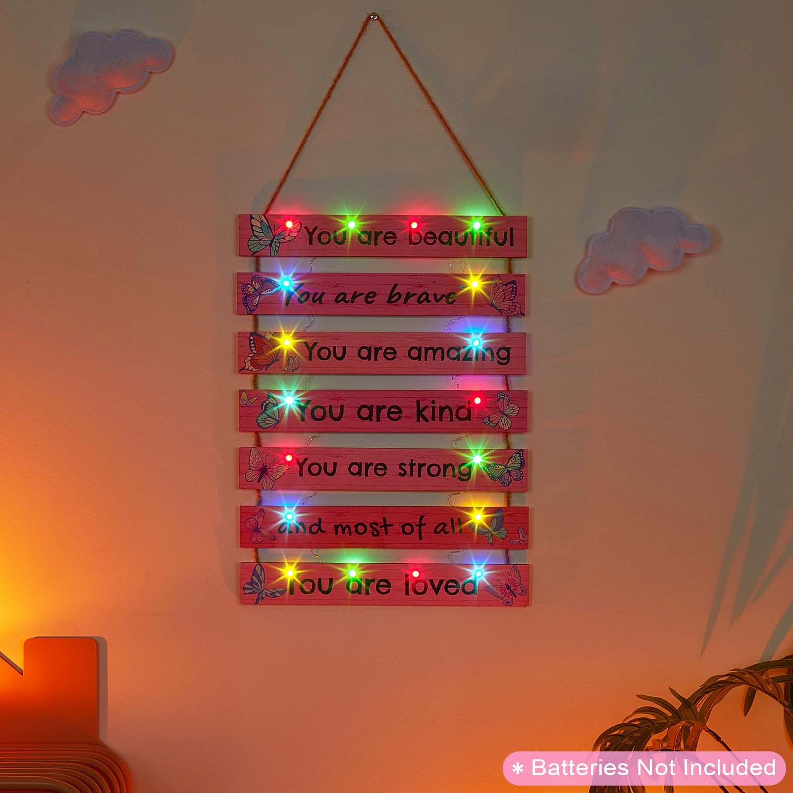 fiobee inspirational wall art with seven panels inspires daily motivation for kids.