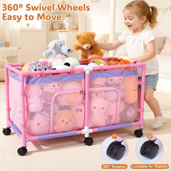 FIOBEE see-through mesh panel lets plush toys be seen at a glance for quick selection.
