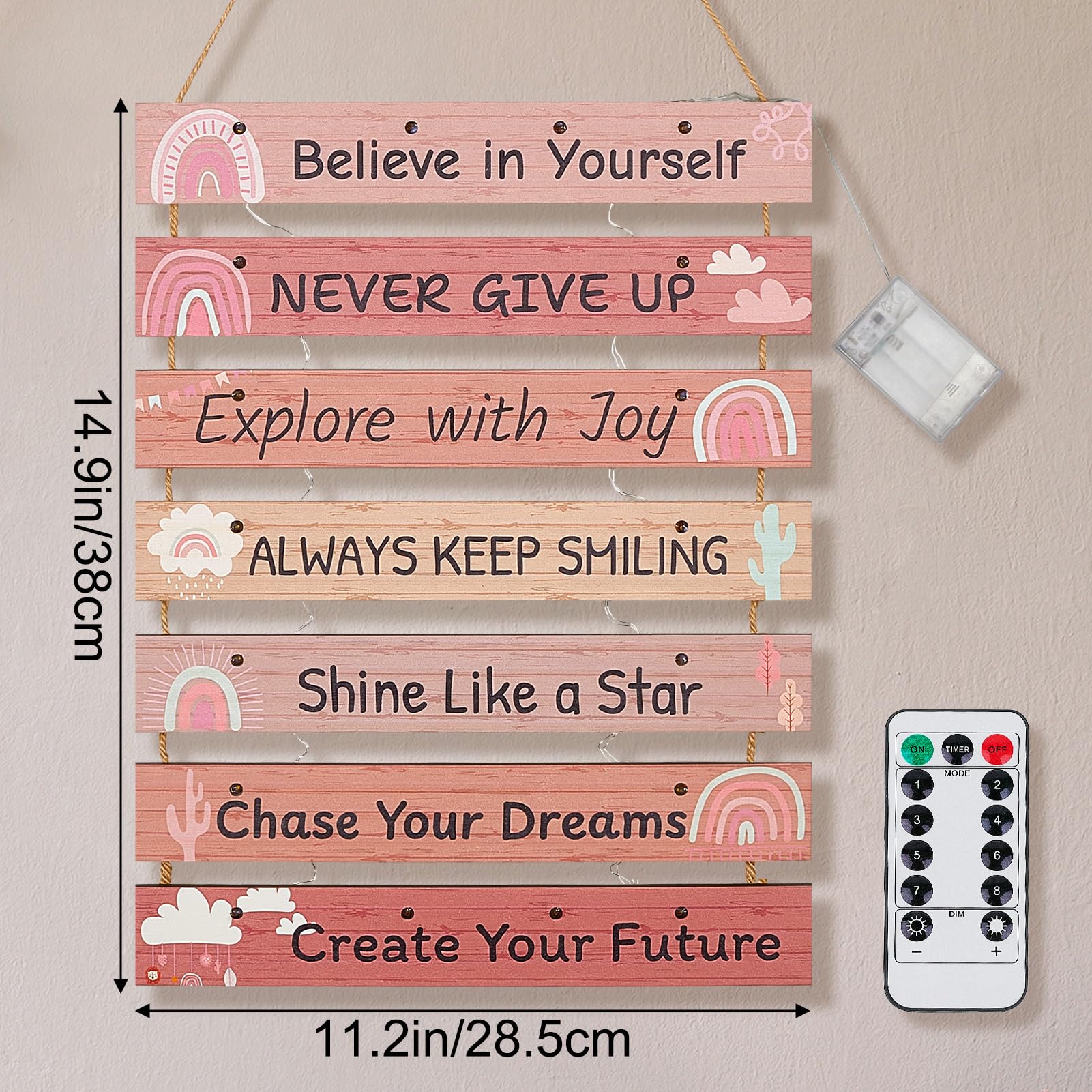 FIOBEE nursery decor suitable for baby girls or kids' rooms.
