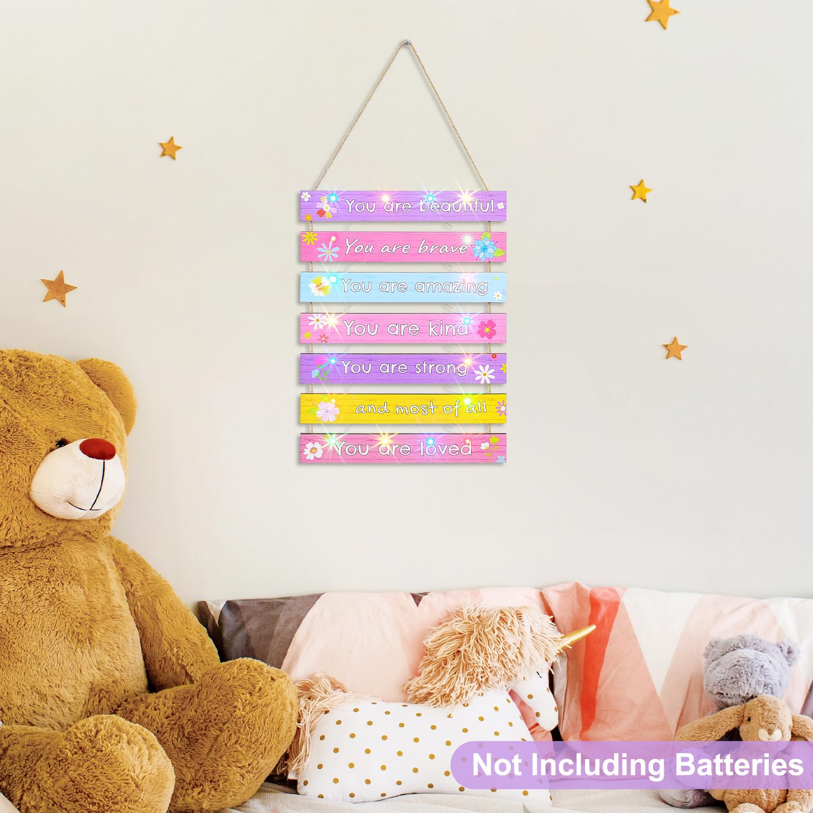 FIOBEE packaging shows included items and ready-to-hang decor.