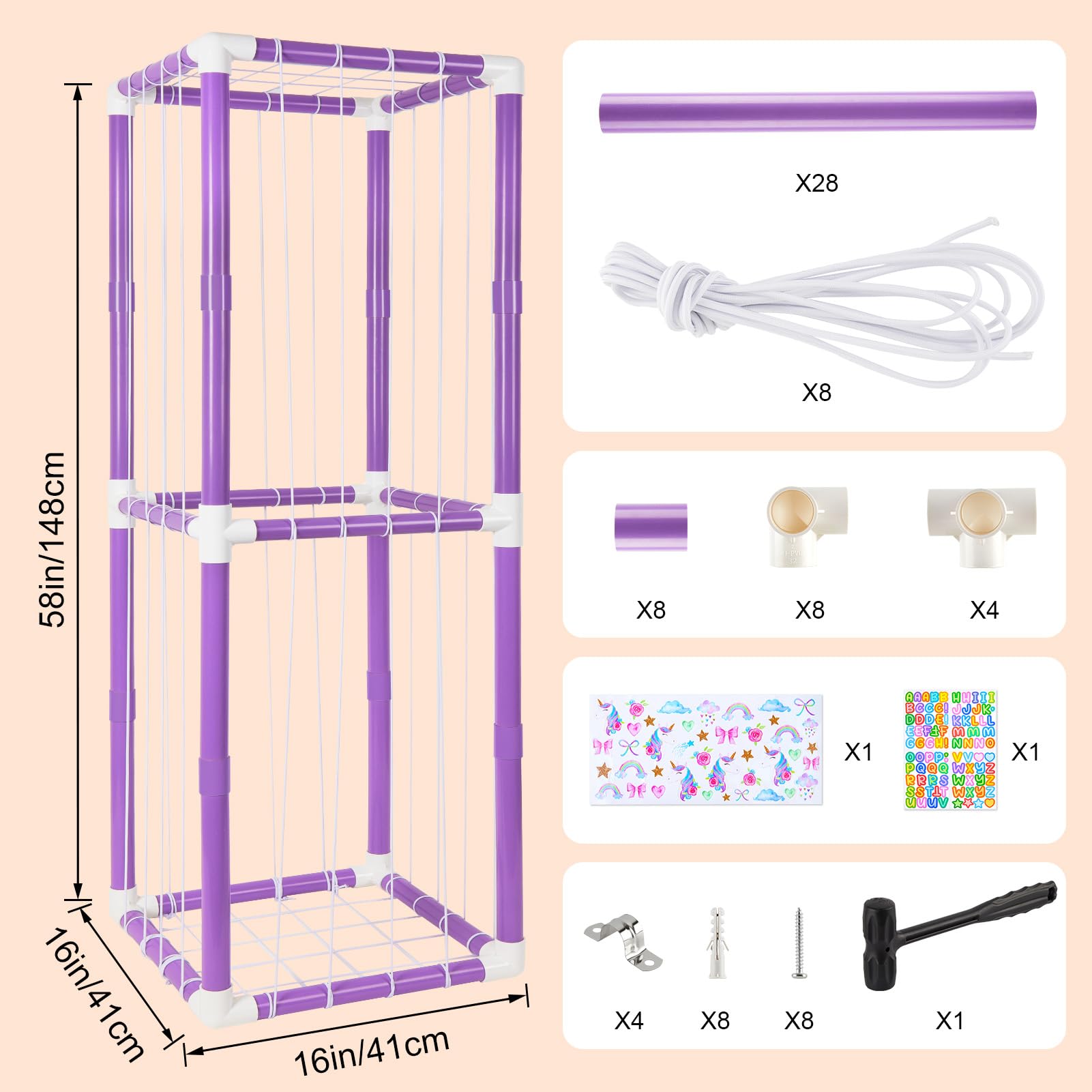 FIOBEE secure joints note suggests stability after assembly.