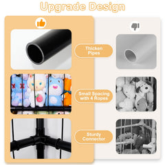 Fiobee storage uses high-elastic bands to secure small toys