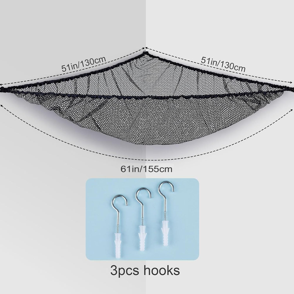 FIOBEE black toy hammock stores toys while complementing decor