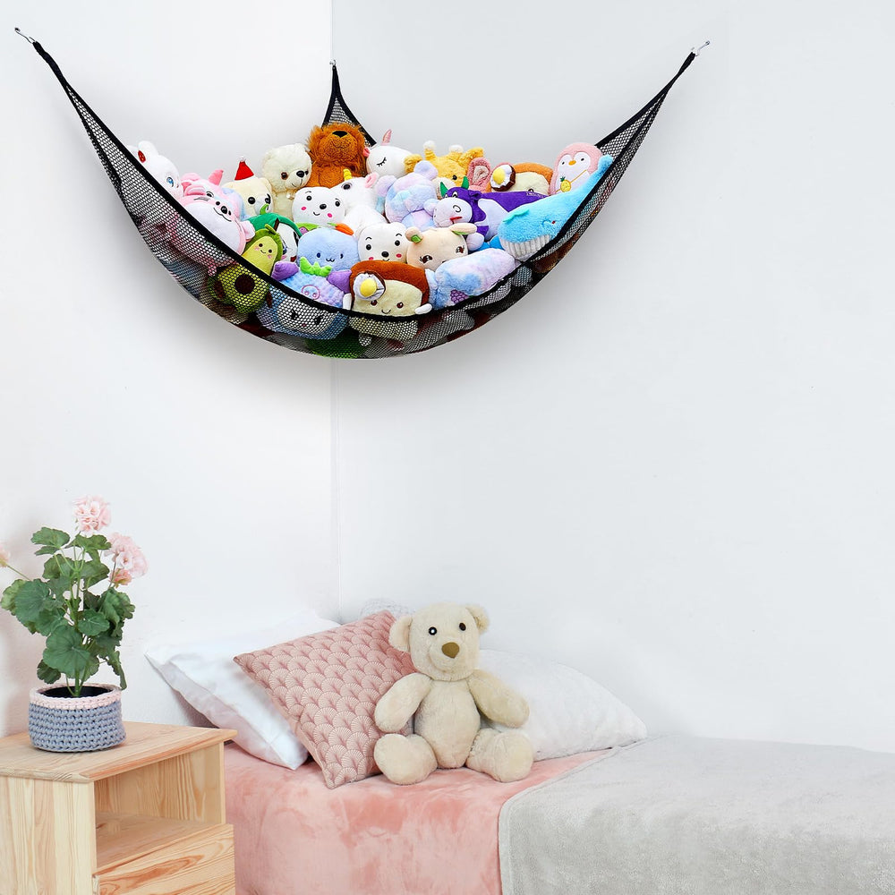 FIOBEE wall-hook installation demonstrates easy corner mounting for nursery storage