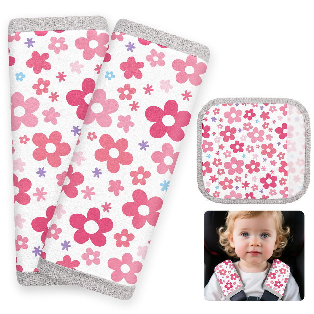 FIODAY seatbelt cover for baby in soft fabric protects delicate skin during car journeys