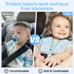 FIODAY seat belt cover pad available in small and large sizes for universal fit.