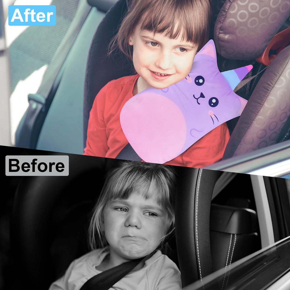 FIODAY seatbelt cushions use premium soft fabric for gentle touch against neck.