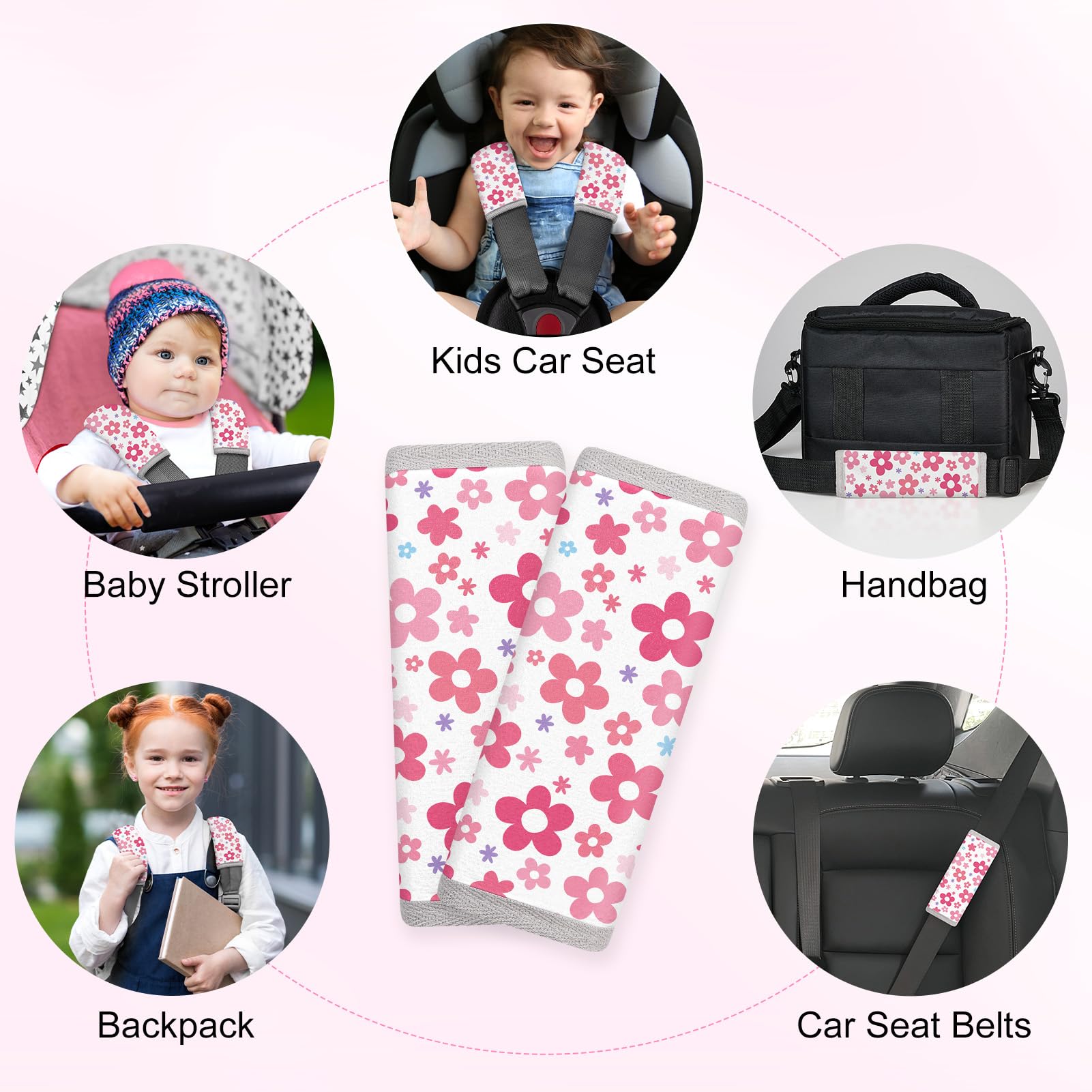 FIODAY easy-clean seatbelt pad is machine washable for busy families