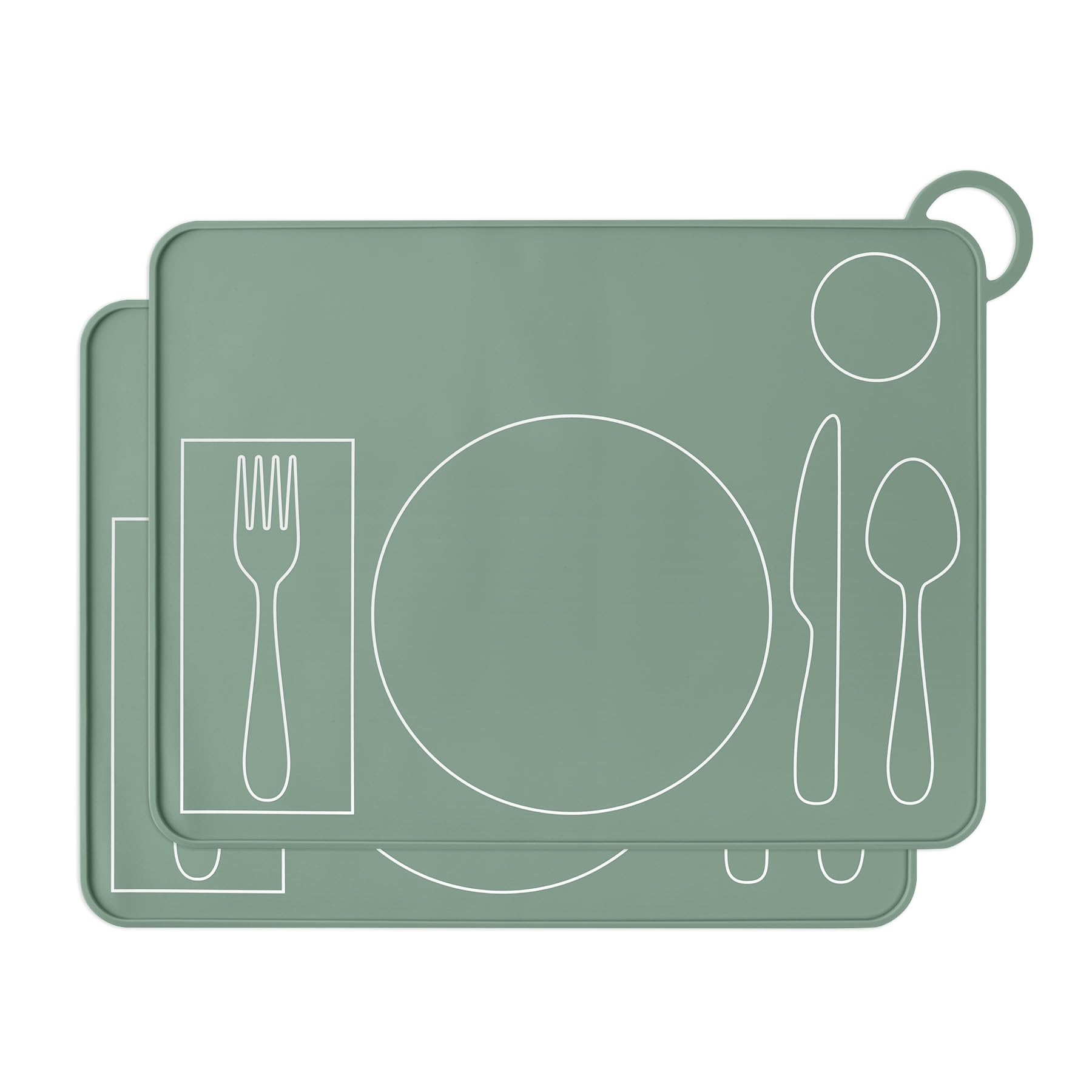Fire Rooster Kids placemat silicone close-up showing durable, non-toxic texture for kids.