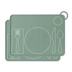 Fire Rooster Kids placemat silicone close-up showing durable, non-toxic texture for kids.