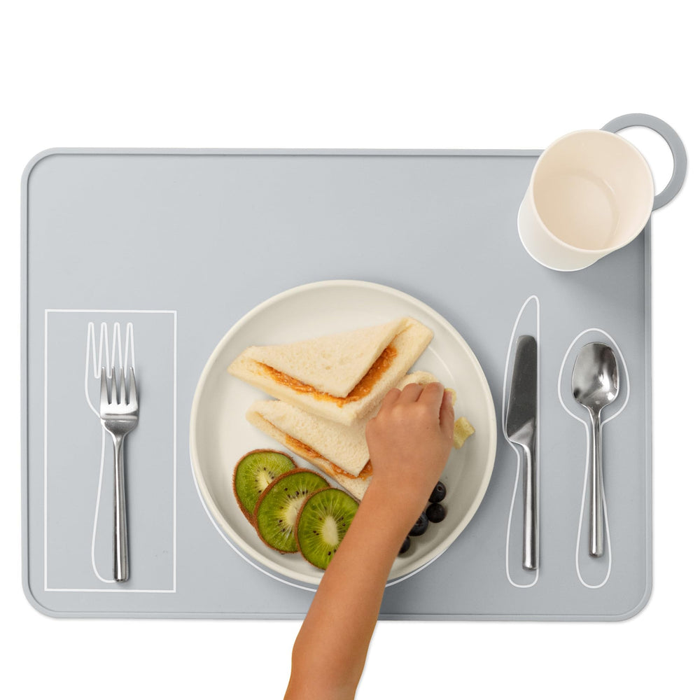 Fire Rooster Kids placemat in dishwasher-safe cycle survives repeated cleanings