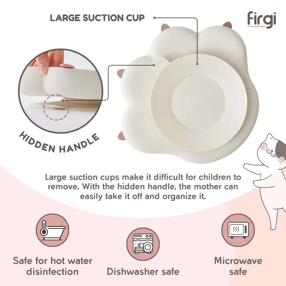 Firgi Meow self-feeding support enhances toddler motor skills.