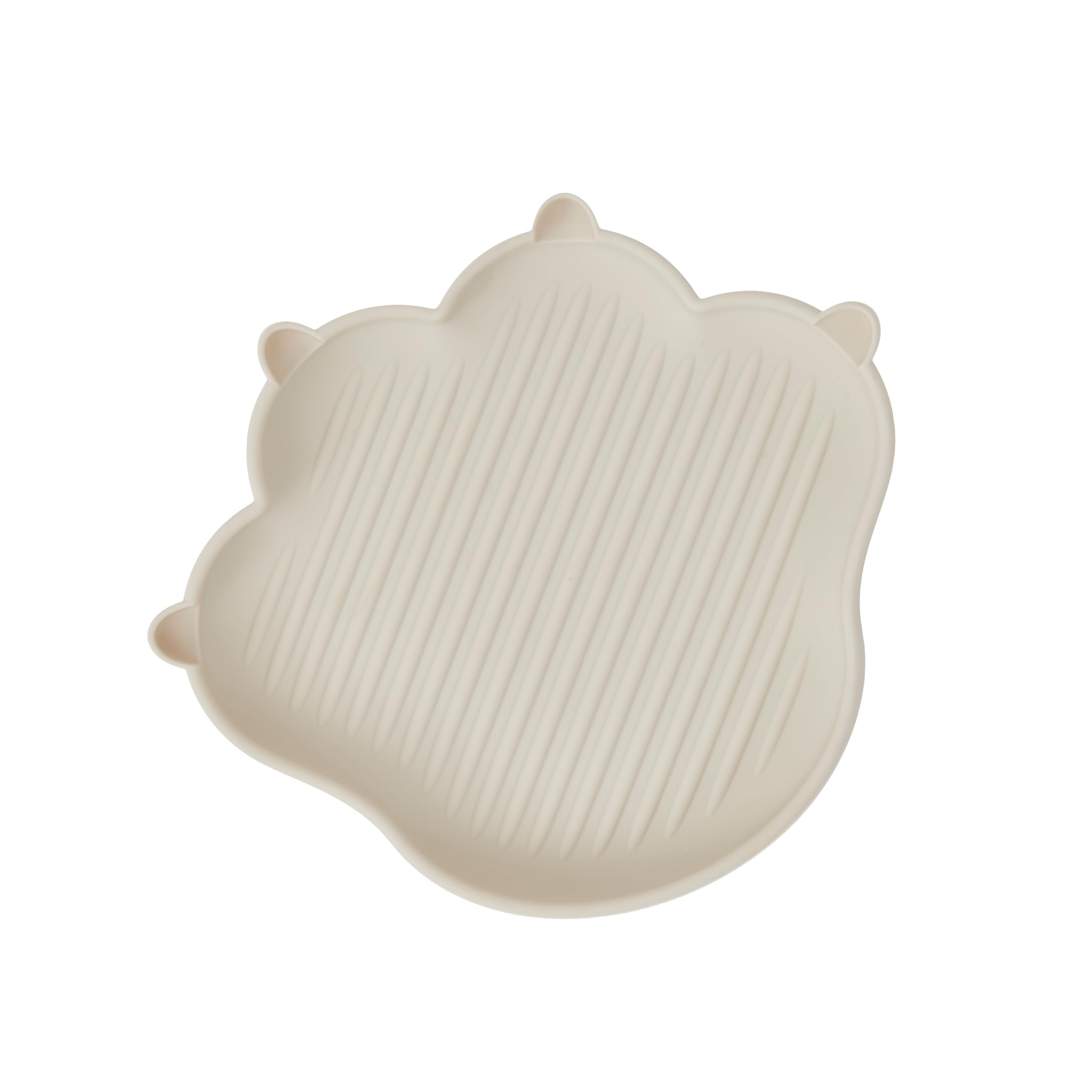 Firgi Meow silicone plate with cat design supports playful self-feeding.