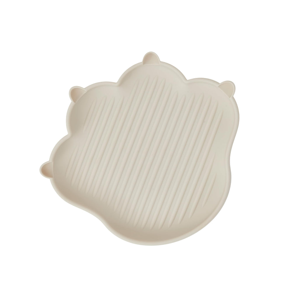 Firgi Meow silicone plate with cat design supports playful self-feeding.