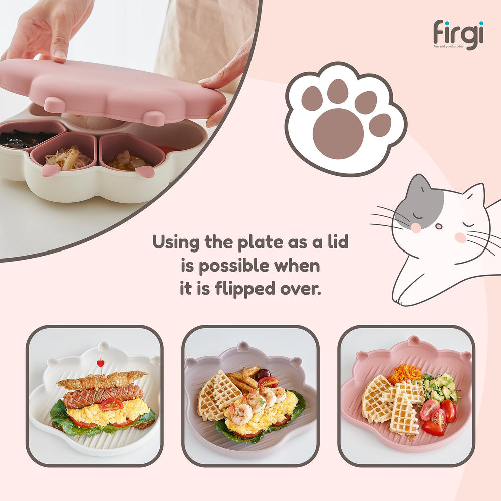Firgi MeowMeow cat-inspired plate promotes independent eating during mealtime