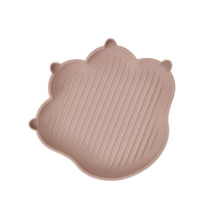 Firgi MeowMeow taupe brown plate for easy toddler meals at home
