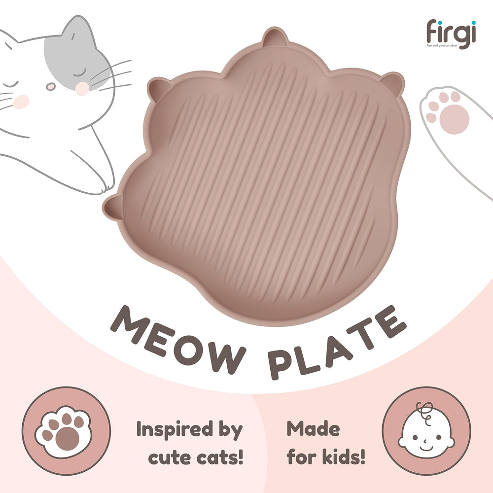 Firgi MeowMeow travel-friendly plate fits babies' meals on the go