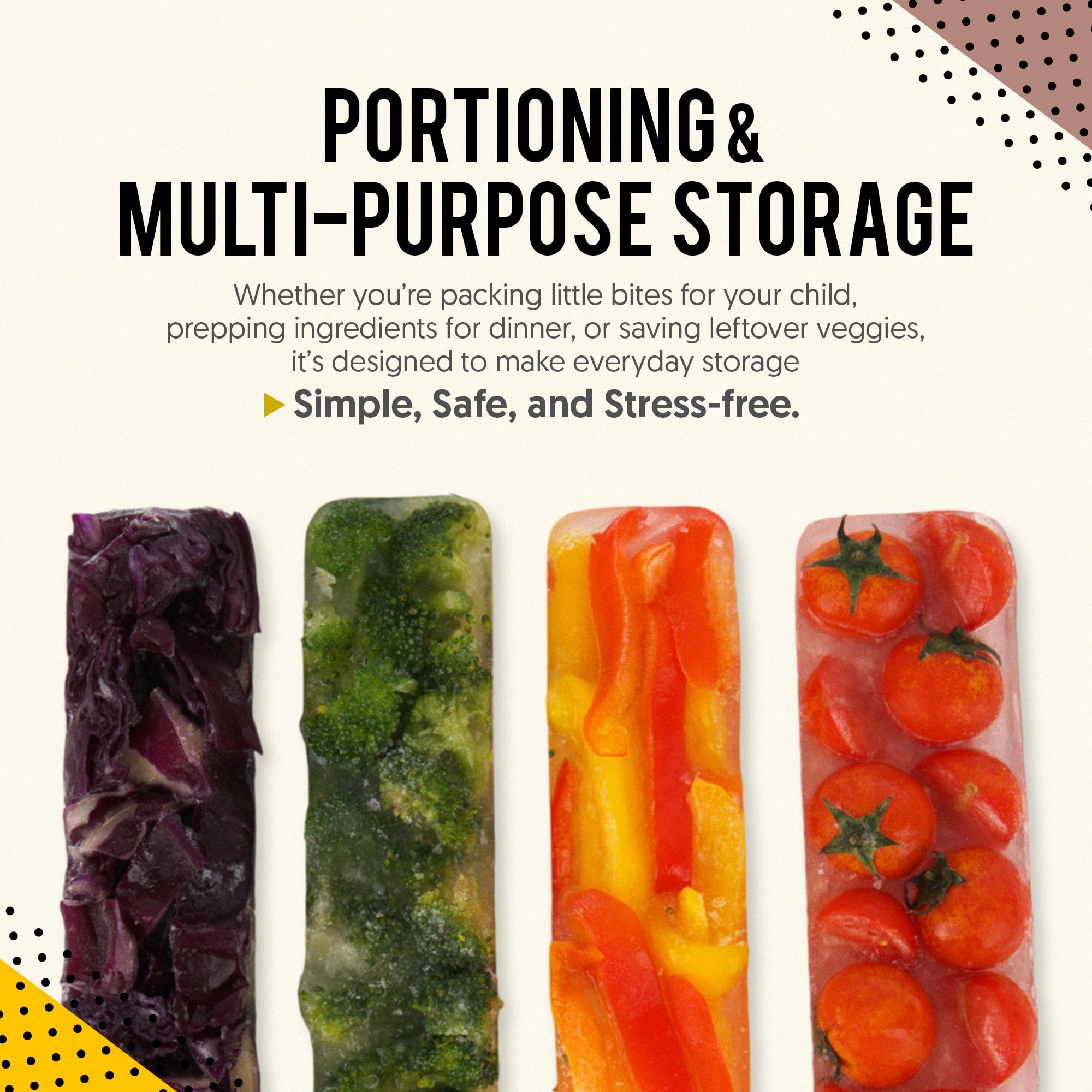 Firgi BPA-free silicone container safely stores purees and snacks