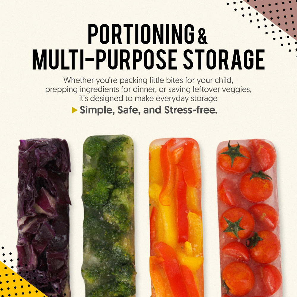 Firgi BPA-free silicone container safely stores purees and snacks