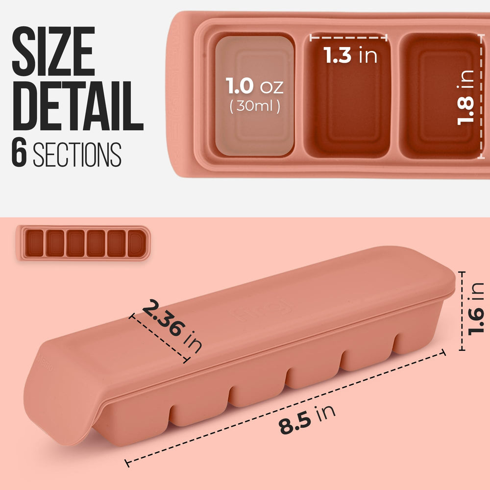 Firgi stackable freezer design saves space and keeps cubes organized.
