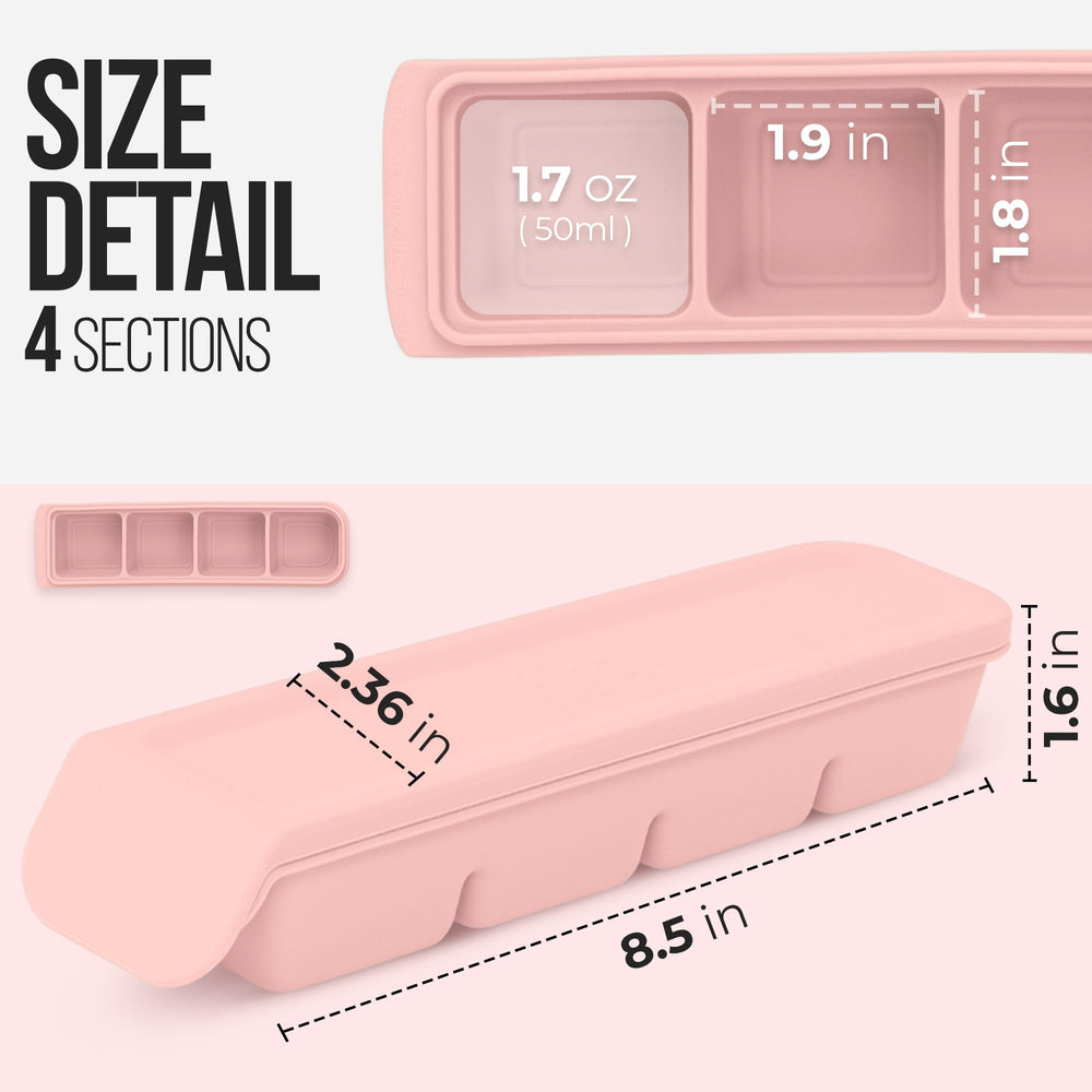 Firgi dishwasher-safe tray stacks neatly for freezer organization