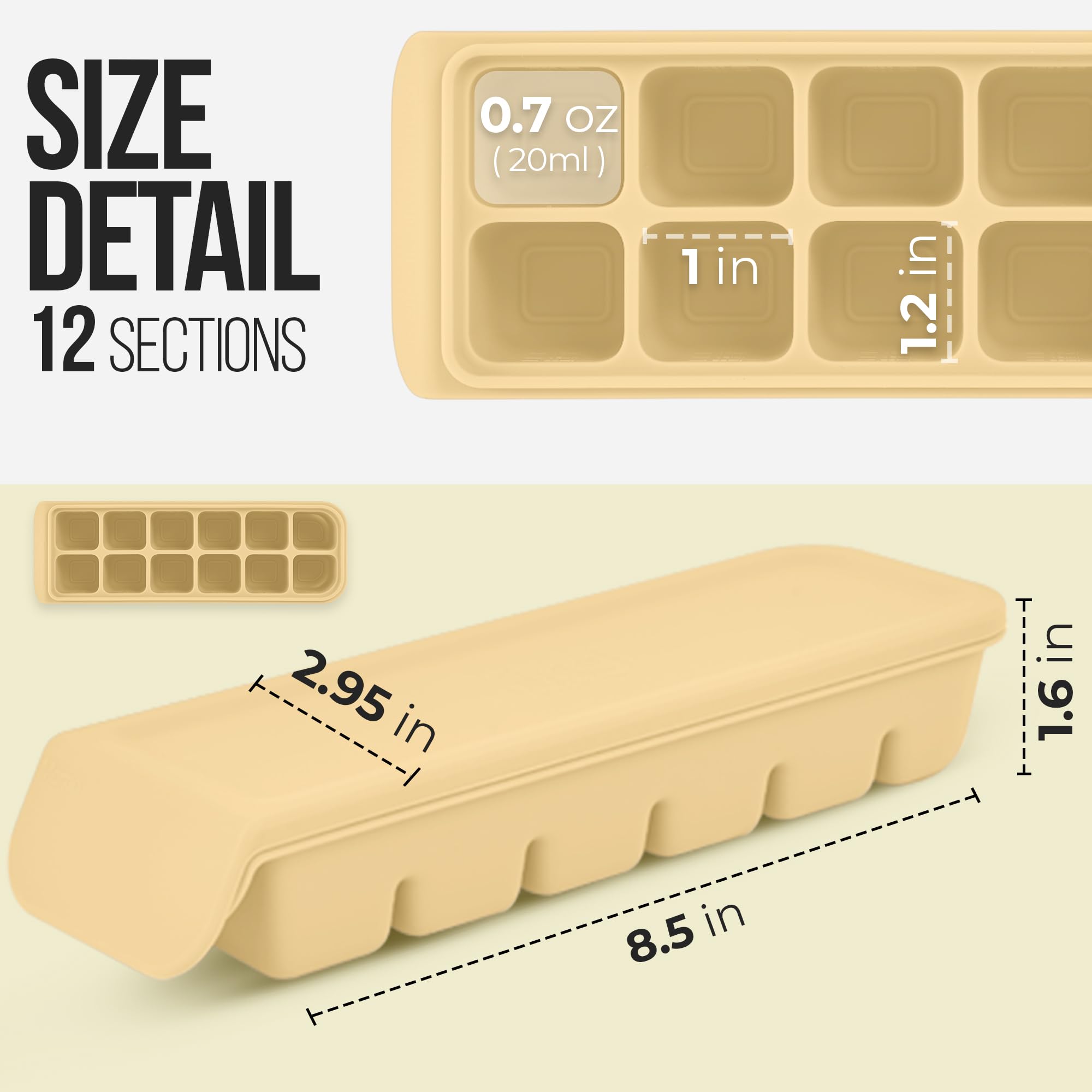Clear size design helps you portion precisely for breast milk or purees.