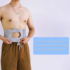 FIRRKEP ostomy belt with U-shaped mouth stabilizing the bag