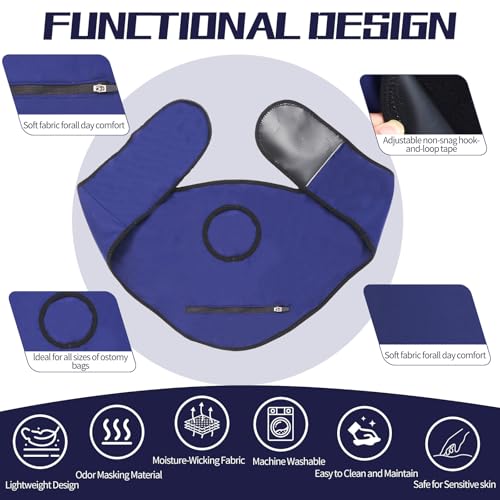 FIRRKEP ostomy bag cover side view highlights universal fit and comfortable wrap.