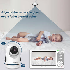 FirsKids camera with 320° rotation for full-room coverage