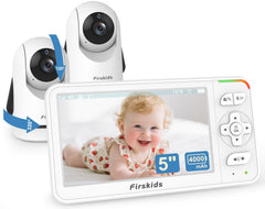 Firskids baby monitor dual cameras no wifi for private in-home viewing.