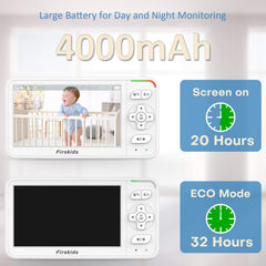 Firskids monitor includes a wall-mounted and a portable camera.