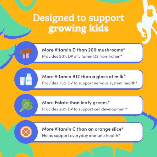 First Day Kids Multivitamin Gummies brain function visual; supports focus during school tasks.