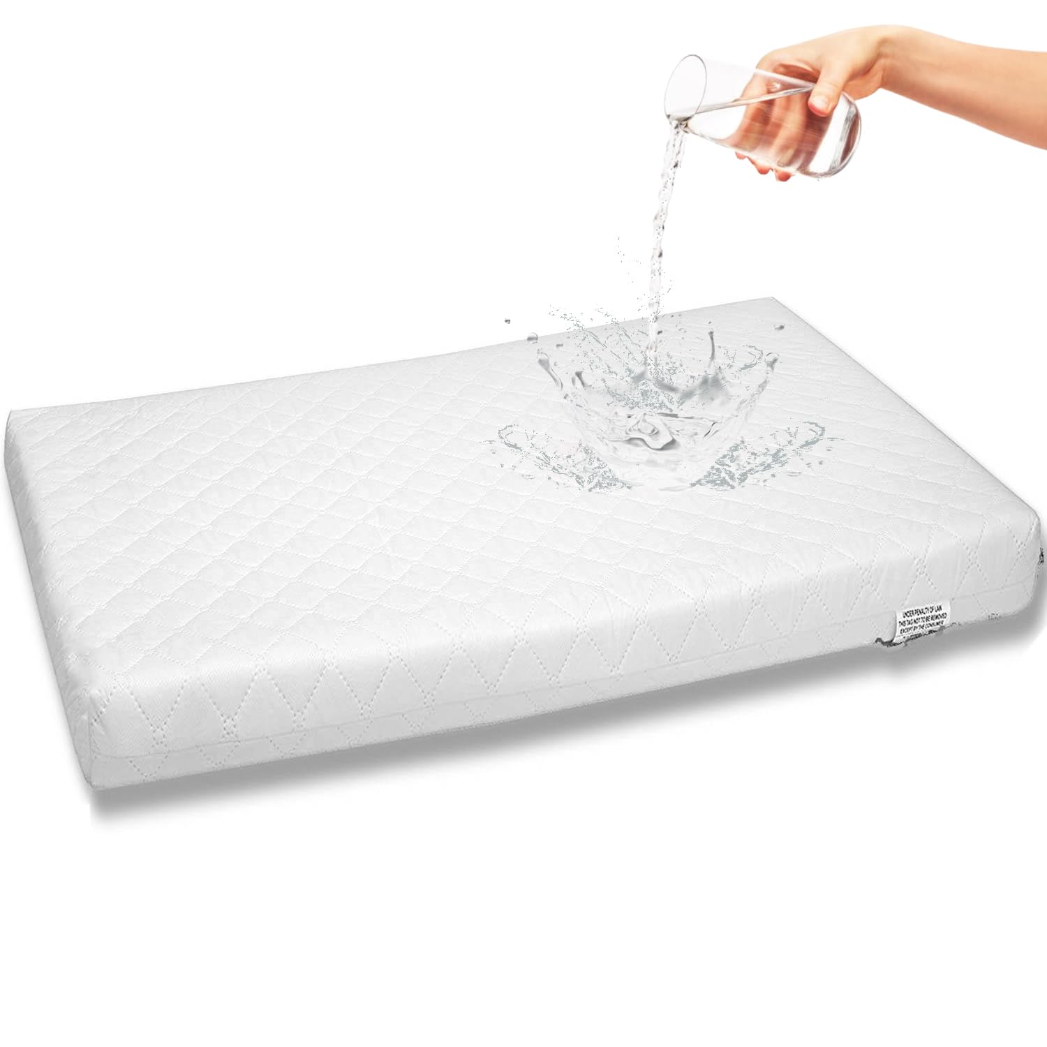 First Essentials bassinet mattress 3in top view for firm newborn support