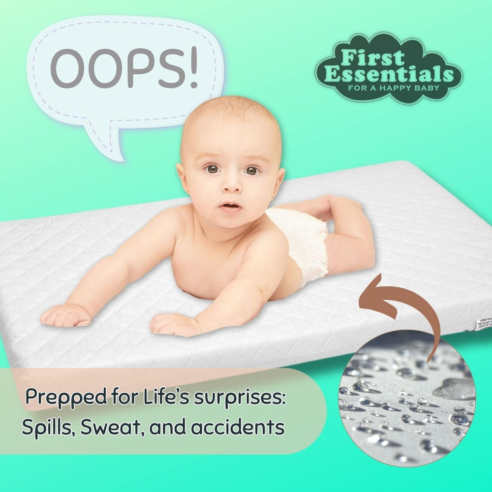First Essentials bassinet mattress fits various bassinets for portability