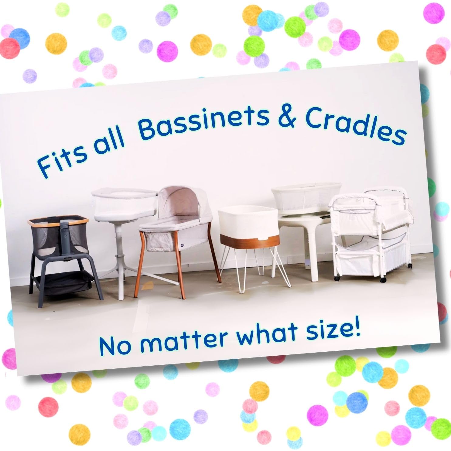 First Essentials bassinet mattress pad keeps sleeping area hygienic between changes.