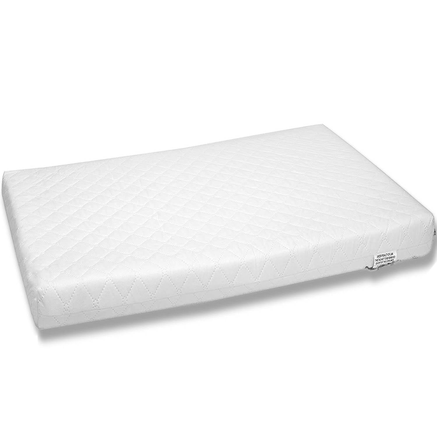 First Essentials bassinet mattress waterproof cover closeup highlighting mess-resistant surface
