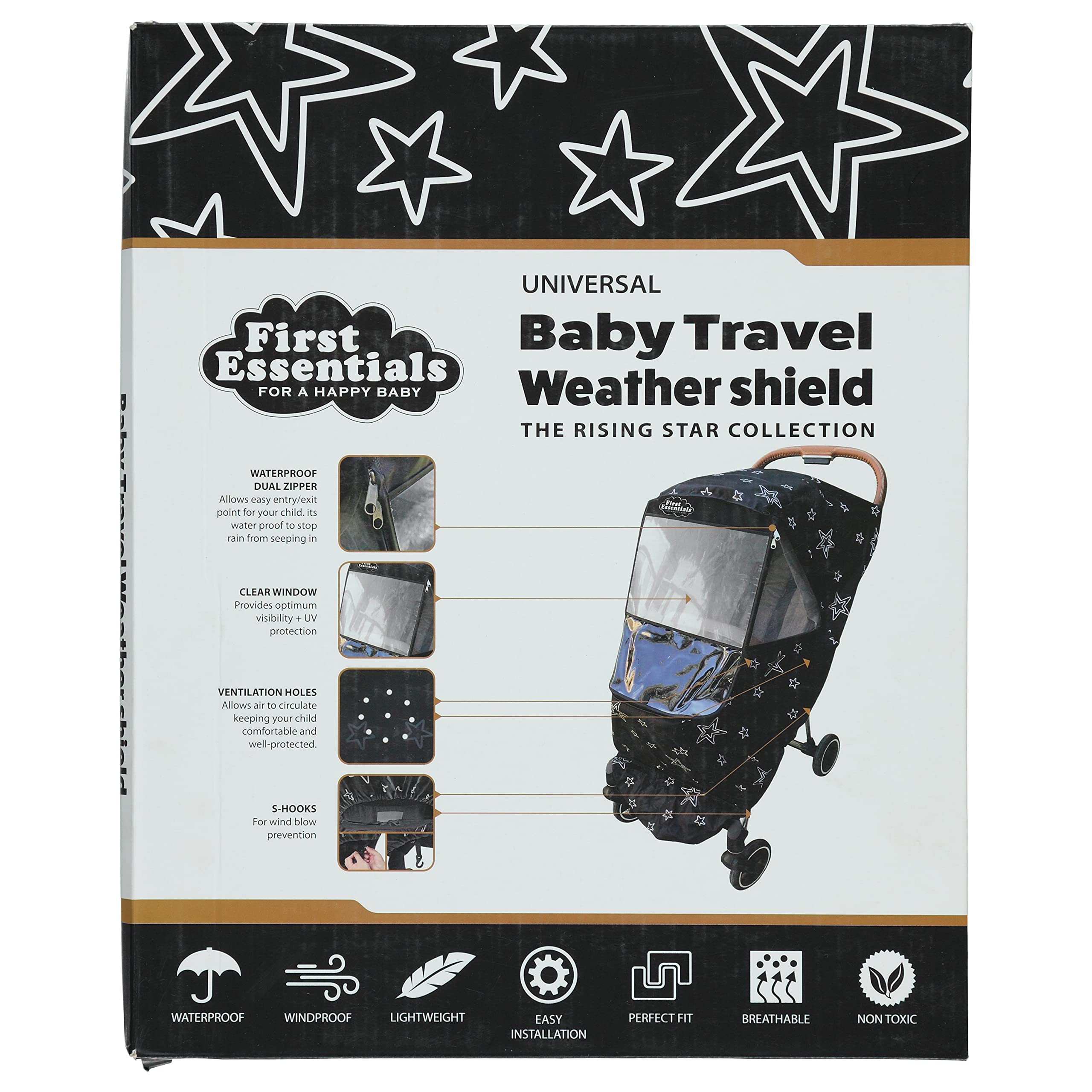 First Essentials helps keep stroller clean with dust and snow protection