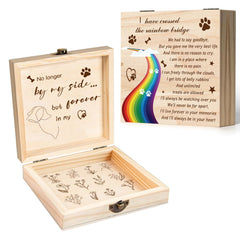 Fisahat Rainbow Bridge keepsake box for storing dog collars, tags, and photos