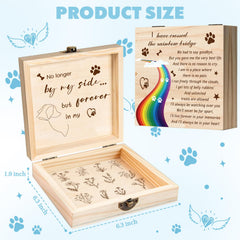 Fisahat wooden memorial box with laser-engraved interior preserving cherished canine memories