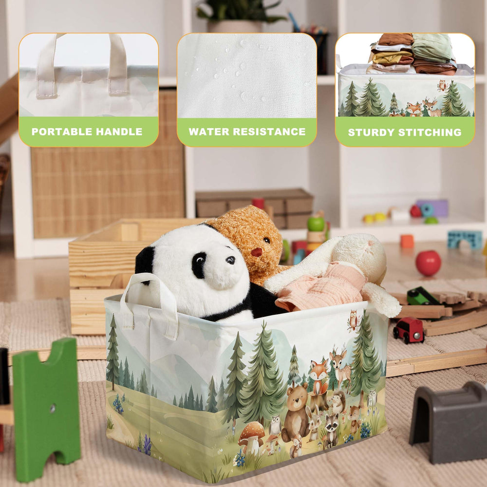 Fisahat bear design basket helps keep baby clothes and blankets neatly organized