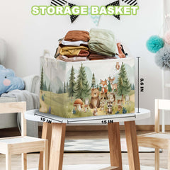 Fisahat storage bin featuring a squirrel design for tidy diaper and clothing organization