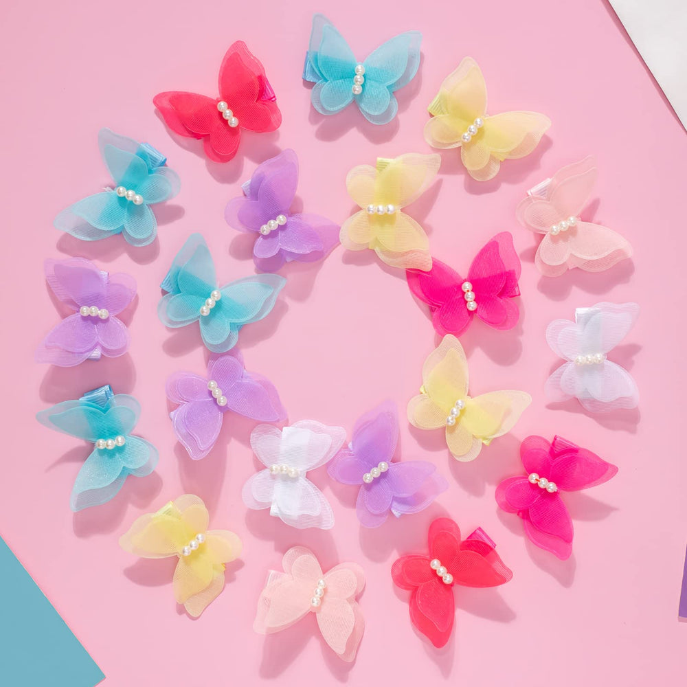 Fishdown 3D butterfly wing clip in blue for vibrant party photos.