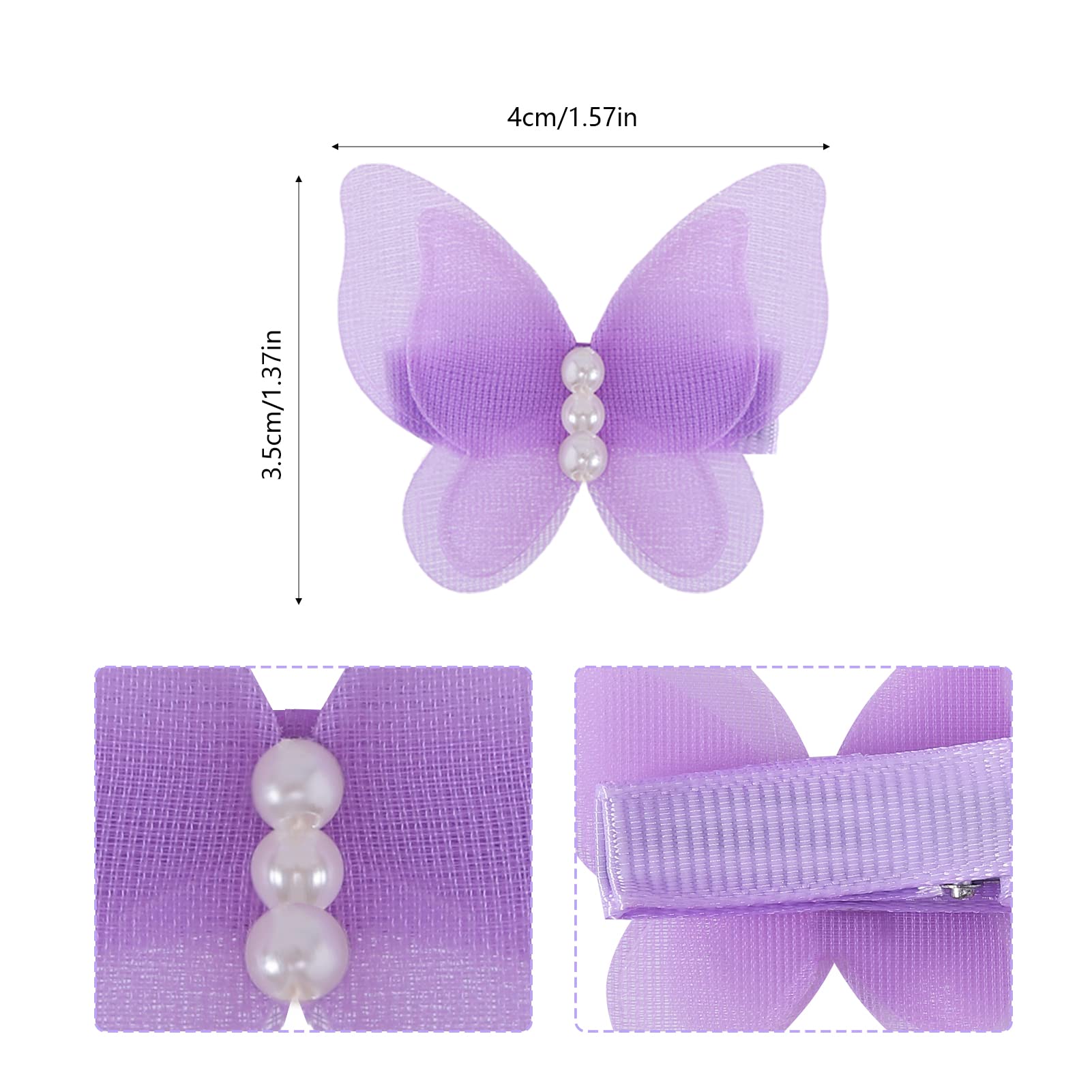 Fishdown 3D butterfly wing clip in purple adds playful flair.