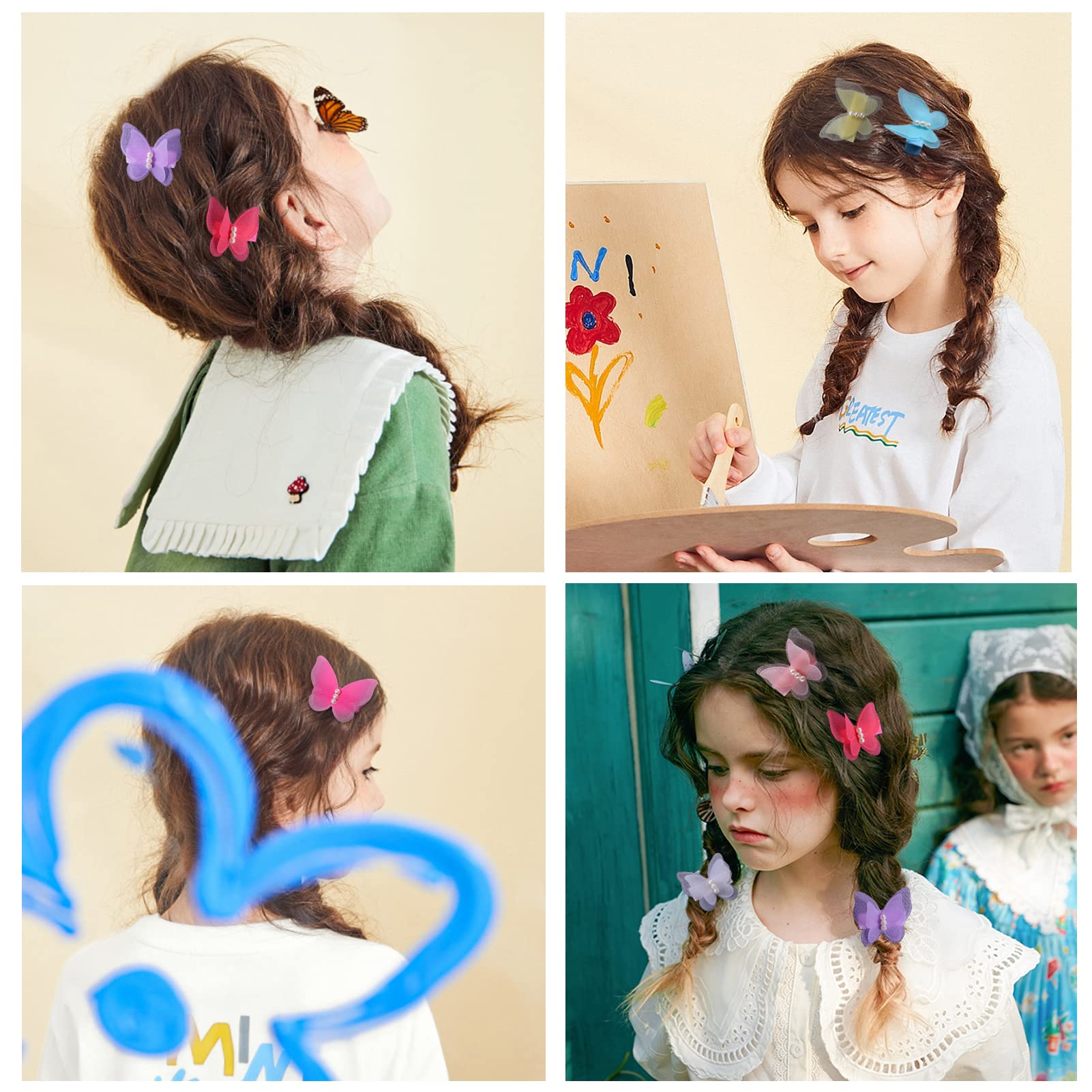 Fishdown 3D butterfly wing clip in red adds bright color to outfits.